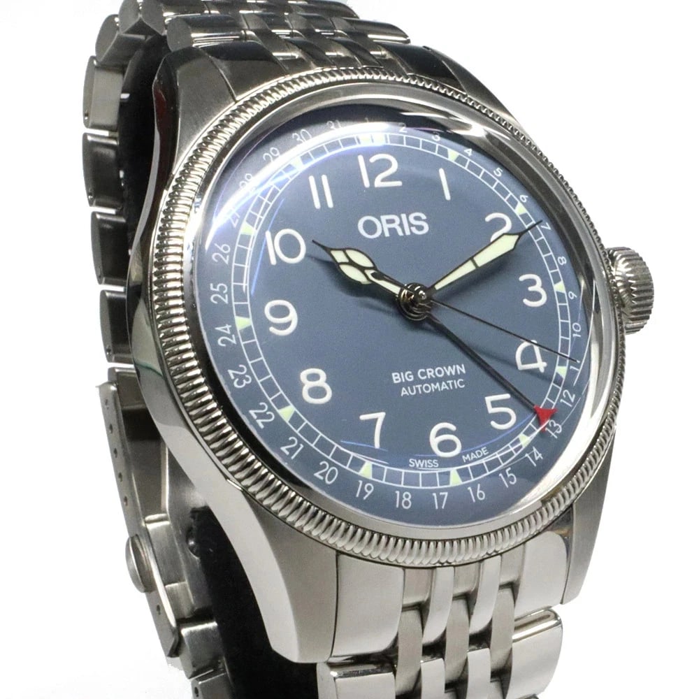 ORIS WATCH BIG POINTER DATE BLUE DIAL WATCH - 3