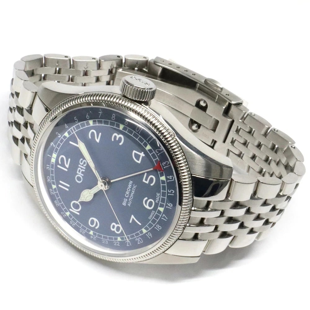 ORIS WATCH BIG POINTER DATE BLUE DIAL WATCH - 4