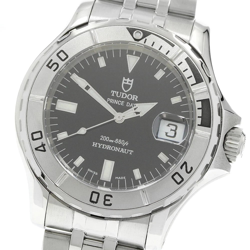 TUDOR WATCH DATE HYDRONAUT AUTOMATIC WATCH: Tudor Watch Date Hydronaut Automatic Watch Brand: TUDOR Type/Style: Wristwatch Material: SS Color: BLACK DIAL Size: Case size: 42mm Wrist size: Approx. 19cm Accessories: None Accessories N