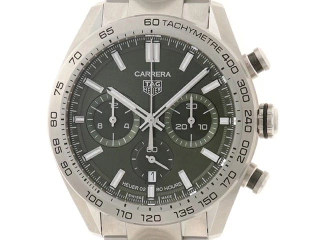 TAG HEUER WATCH CARRERA CALIBRE AUTOMATIC GREEN WATCH: Tag Heuer Watch Carrera Calibre Automatic Green Watch Brand: TAG HEUER Type/Style: Wristwatch Material: SS Color: GREEN Size: Case size: 44mm Wrist size: Approx. 19cm Accessories: None Accessories