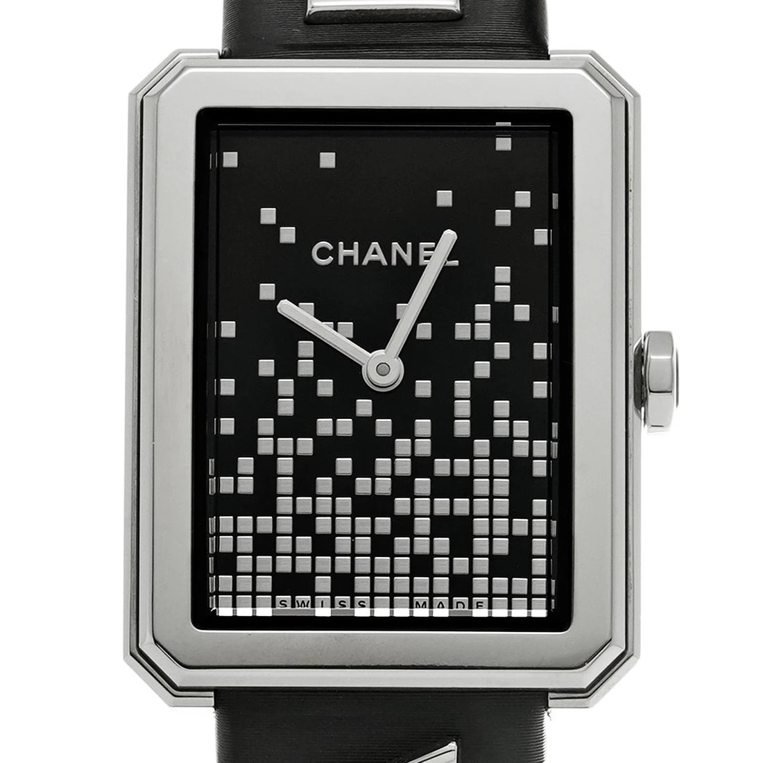 CHANEL WATCH DE MEDIUM BLACK LACQUER DIAL WATCH: Chanel Watch De Medium Black Lacquer Dial Watch Brand: CHANEL Type/Style: Wristwatch Material: SS Color: BLACK LACQUER DIAL Size: Case size: 26.7mm Wrist size: Approx. 13.5cm - 17cm Accessories: N