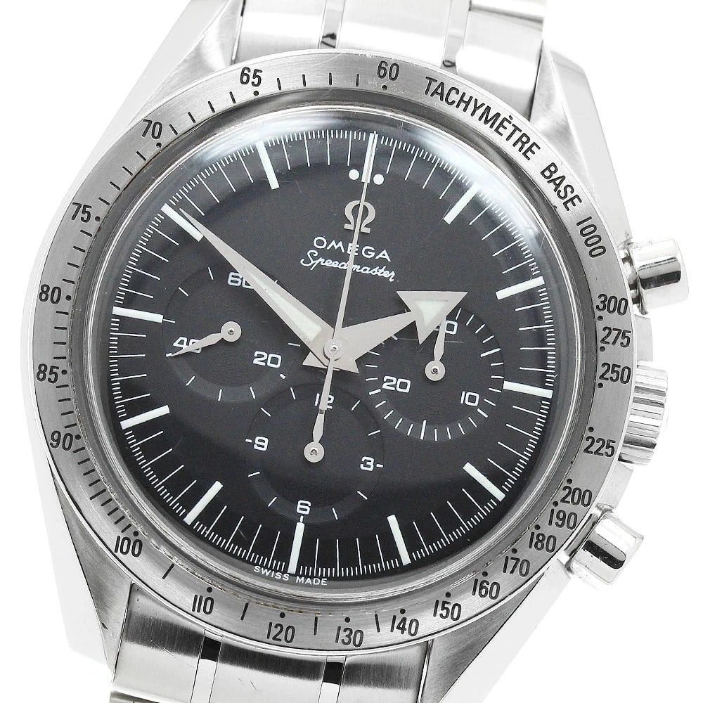 OMEGA WATCH SPEEDMASTER FIRST REPLICA BLACK WATCH: Omega Watch Speedmaster First Replica Black Watch Brand: OMEGA Type/Style: Wristwatch Material: SS Color: BLACK Size: Case size: 40mm Wrist size: Approx. 17.5cm Accessories: None Accessori