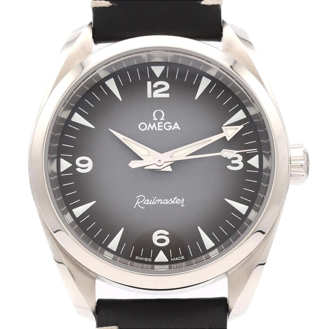 OMEGA WATCH RAILMASTER AUTOMATIC GREY BACK WATCH (1 of 2)
