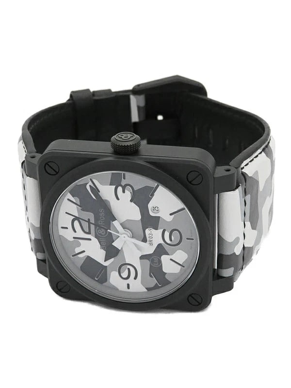 BELL&ROWATCH WHITE CAMOUFLAGE WATCH: Bell&Rowatch White Camouflage Watch Brand: BELL&ROSS Type/Style: Wristwatch Material: Ceramic Color: none Size: Case size: 42mm Wrist size: 19.5 cm Accessories: None Accessories Notice: When