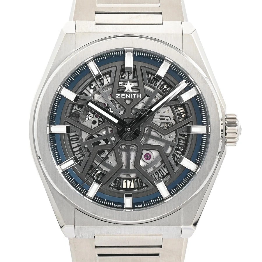 ZENITH WATCH NDEFY CLASSIC AUTOMATIC DATE SKELETON WATCH: Zenith Watch Ndefy Classic Automatic Date Skeleton Watch Brand: ZENITH Type/Style: Wristwatch Material: Titanium Color: none Size: Case size: 39mm Wrist size: Approx. 20cm Accessories: None