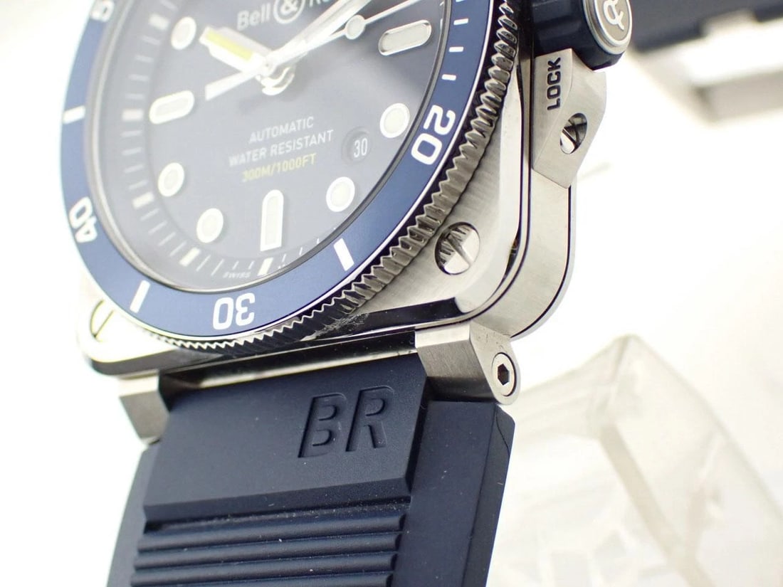 BELL&ROWATCH DIVER BLUE AUTOMATIC DATE CERAMIC WATCH - 3