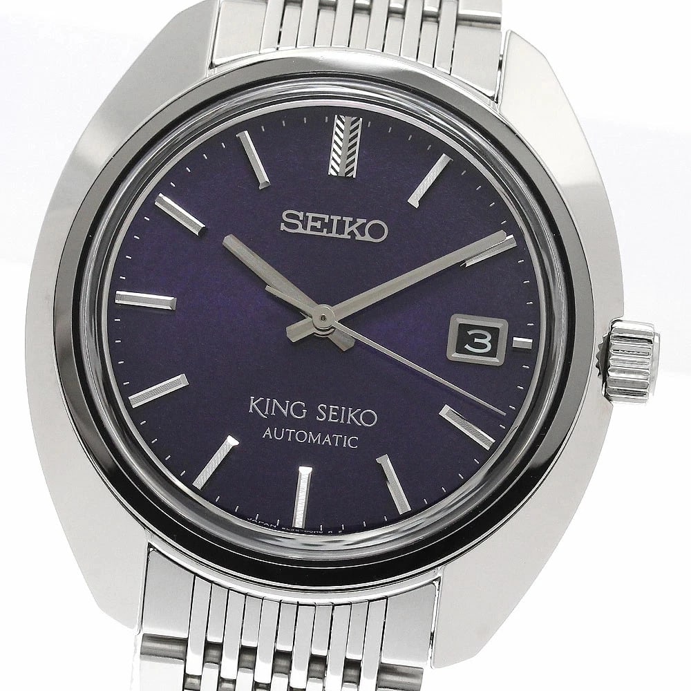 SEIKO WATCH KING SEIKO AUTOMATIC PURPLE STAINLESTEEL WATCH: Seiko Watch King Seiko Automatic Purple Stainlesteel Watch Brand: SEIKO Type/Style: Wristwatch Material: SS Color: PURPLE Size: Case size: 39mm Wrist size: Approx. 15.5 + 3.5cm Accessories: None <