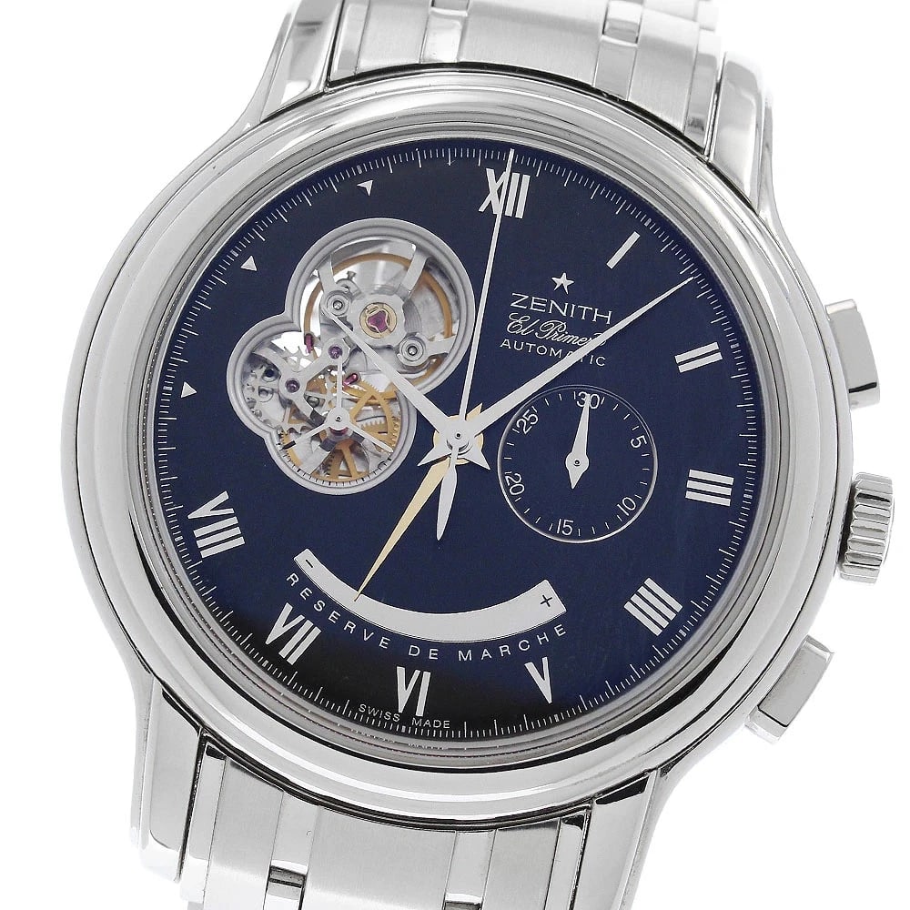 ZENITH WATCH CHRONOMASTER OPEN EL PRIMERO AUTOMATIC SS WATCH: Zenith Watch Chronomaster Open El Primero Automatic Ss Watch Brand: ZENITH Type/Style: Wristwatch Material: SS Color: none Size: Case size: 45mm Wrist size: Approx. 16 + 2.5cm Accessories: None