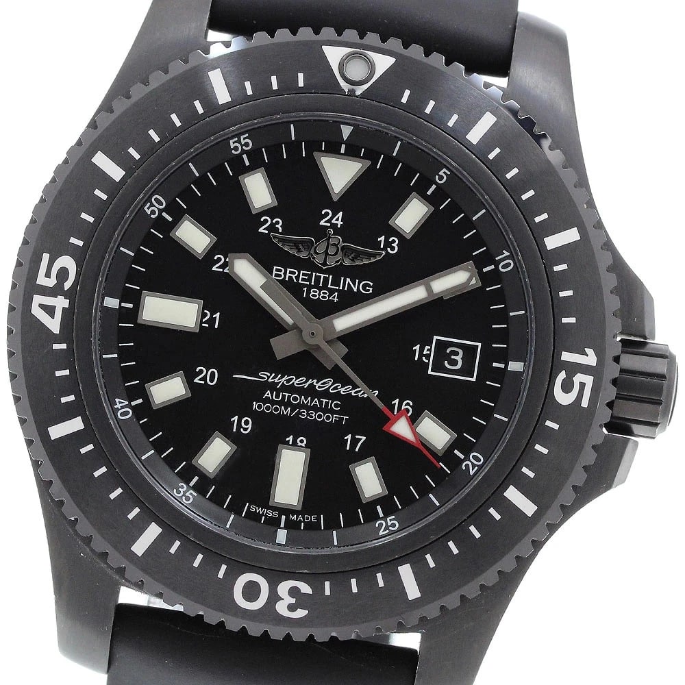 BREITLING WATCH SUPEROCEAN 44 SPECIAL DATE AUTOMATIC WATCH: Breitling Watch Superocean 44 Special Date Automatic Watch Brand: BREITLING Type/Style: Wristwatch Material: Stainless Steel/Ceramic Color: BLACK DIAL Size: Case size: 44mm Wrist size: Approx. 20.5cm 
