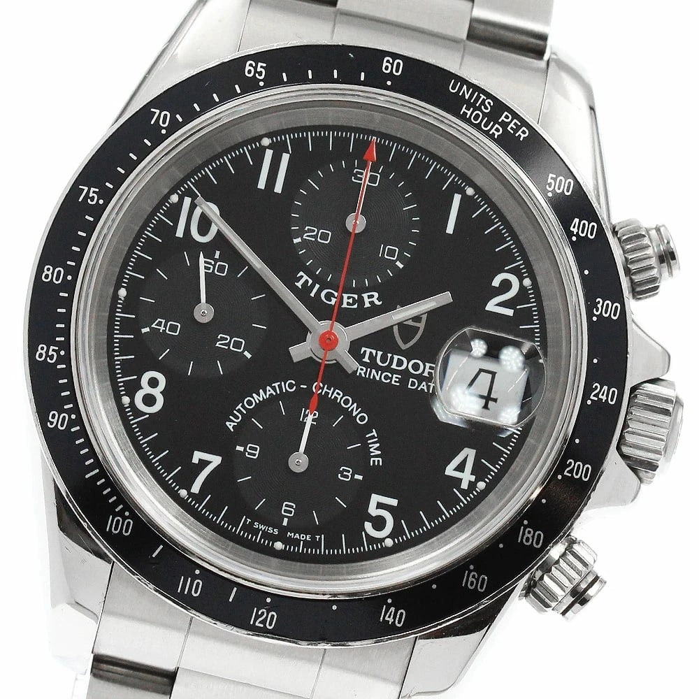 TUDOR WATCH PRINCE DATE CHRONOTIME DATE AUTOMATIC WATCH: Tudor Watch Prince Date Chronotime Date Automatic Watch Brand: TUDOR Type/Style: Wristwatch Material: SS Color: BLACK Size: Case size: 39mm Wrist size: Approx. 18cm Accessories: None Acces