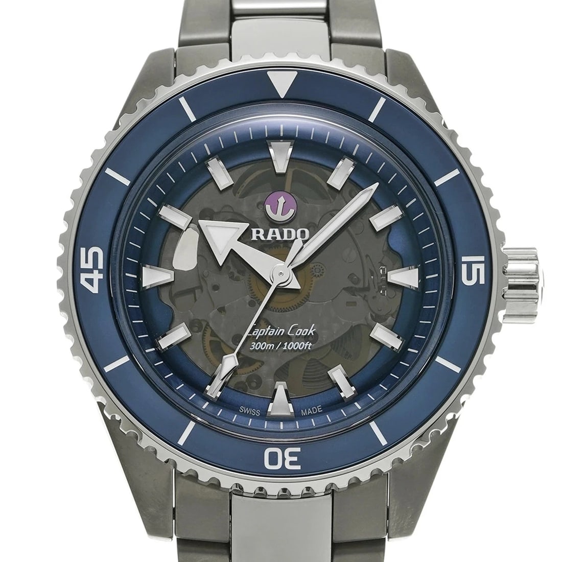 RADO WATCH CAPTAIN COOK HIGH-TECH CERAMIC WATCH: Rado Watch Captain Cook High-Tech Ceramic Watch Brand: RADO Type/Style: Wristwatch Material: Titanium / Ceramic Color: none Size: Case size: 43mm Wrist size: Approx. 20.5cm Accessories: None