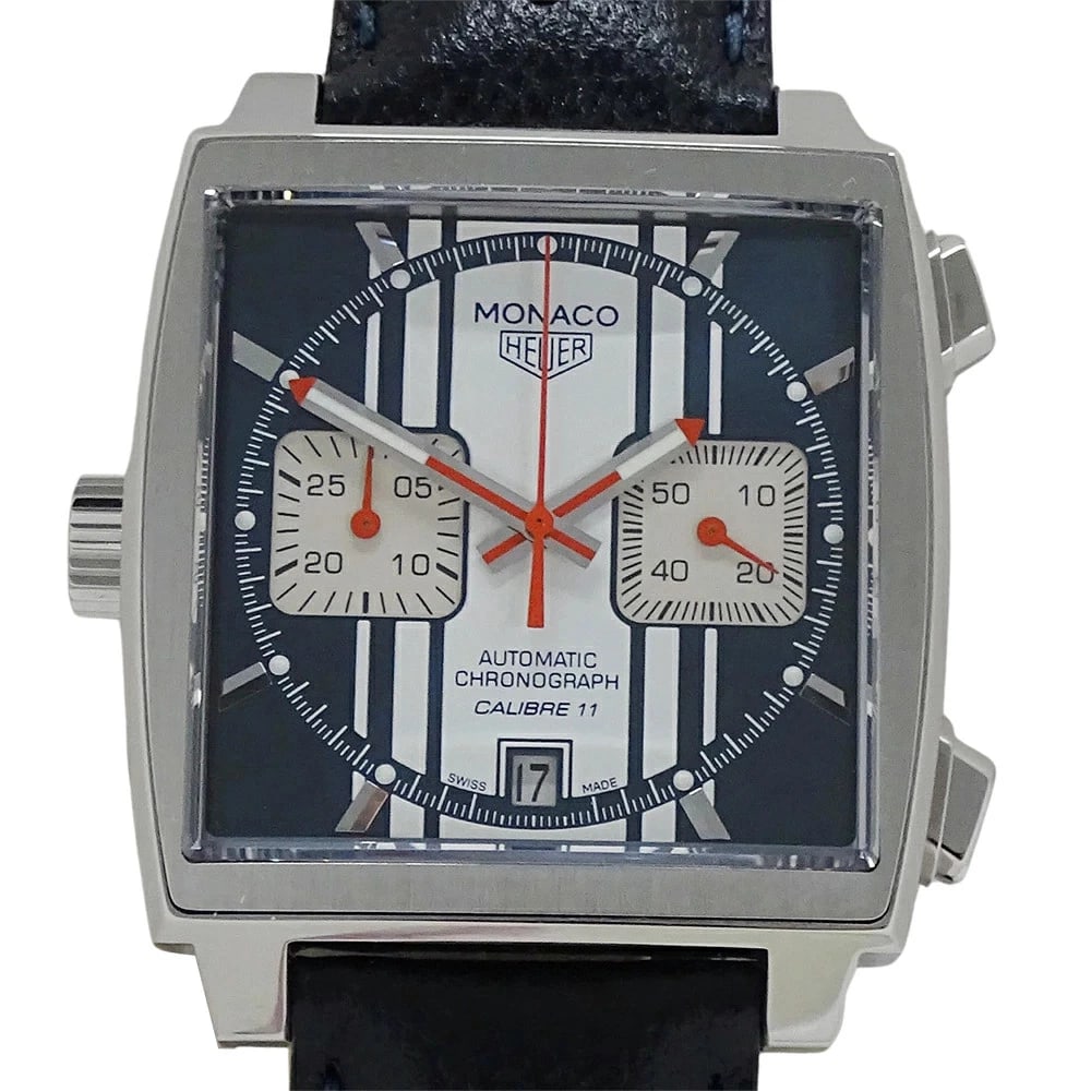 TAG HEUER WATCH MONACO CHRONOGRAPH STEVE WATCH: Tag Heuer Watch Monaco Chronograph Steve Watch Brand: TAG HEUER Type/Style: Wristwatch Material: Stainless steel/Leather Color: none Size: Case size: 39mm Wrist size: Approx. 17cm Accessories: None