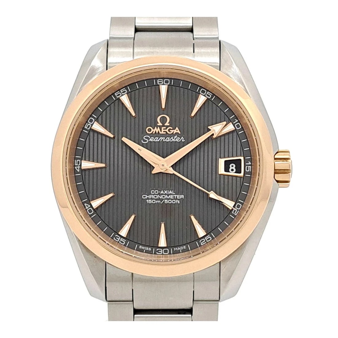 OMEGA SEAMASTER AQUA TERRA AUTOMATIC SS/PINK GOLD WATCH: Omega Seamaster Aqua Terra Automatic Ss/Pink Gold Watch Brand: OMEGA Type/Style: Wristwatch Material: Stainless Steel, Pink Gold Color: none Size: Case size: 38mm Wrist size: Approx. 18cm Accessor