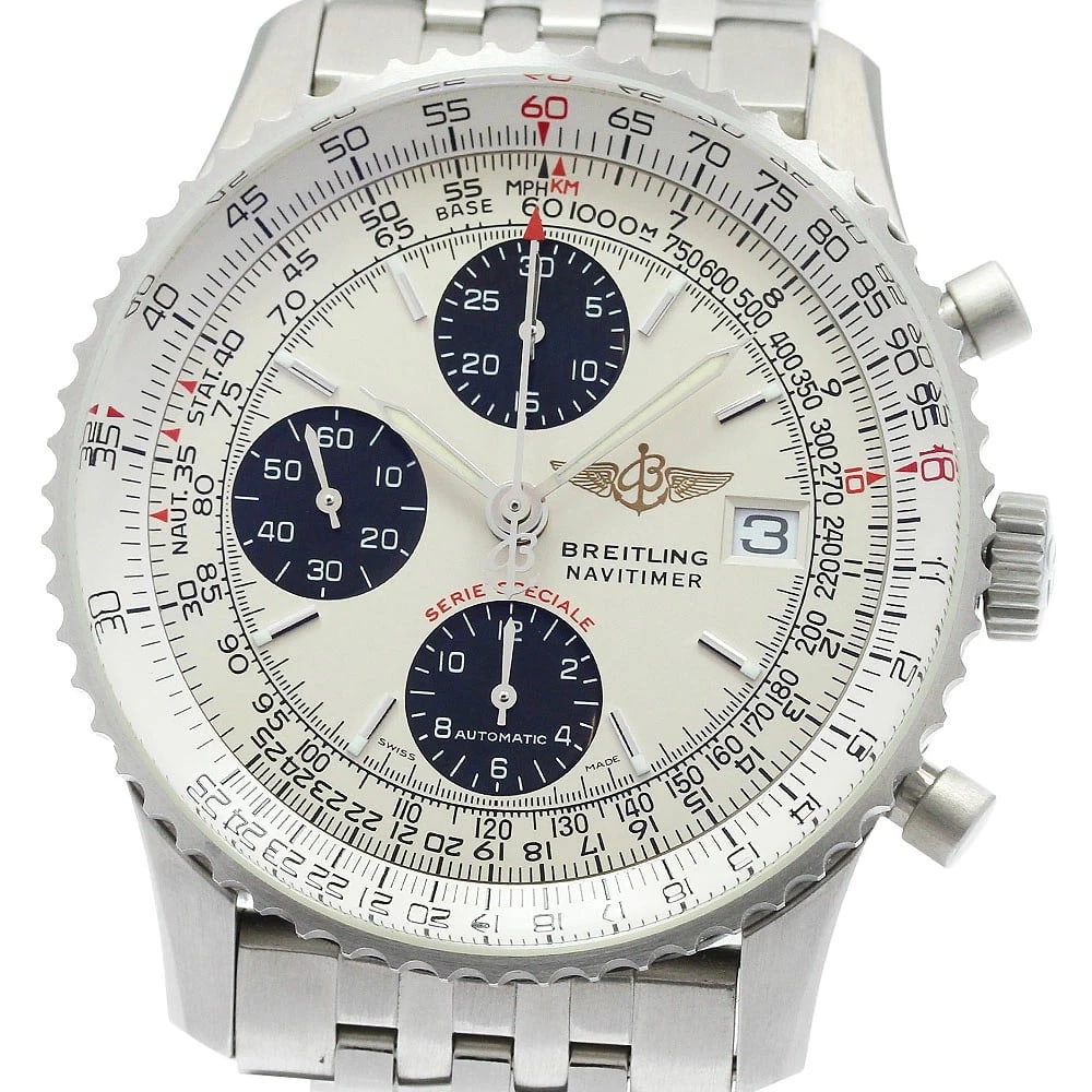 BREITLING WATCH NAVITIMER FIGHTERS DATE CHRONOGRAPH WATCH: Breitling Watch Navitimer Fighters Date Chronograph Watch Brand: BREITLING Type/Style: Wristwatch Material: SS Color: none Size: Case size: 42mm Wrist size: Approx. 20.5cm Accessories: None