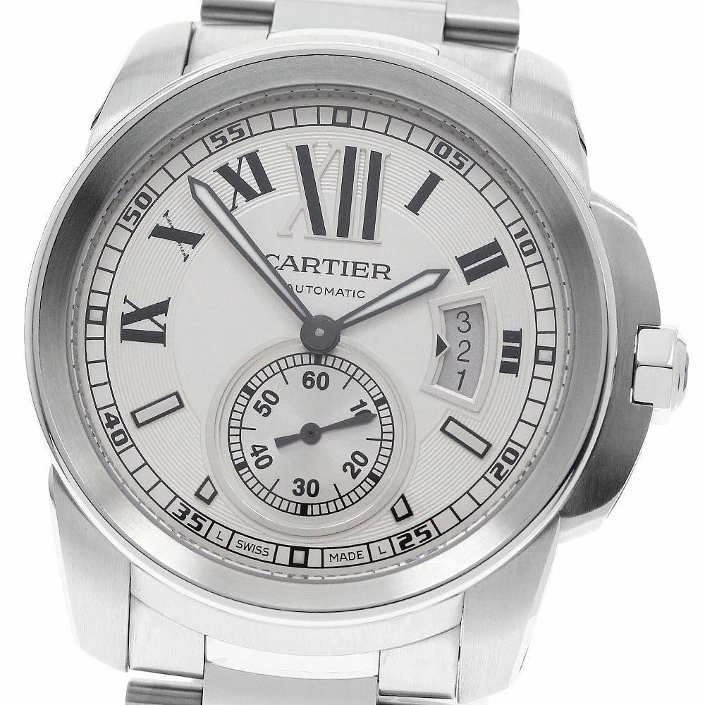 CARTIER WATCH CALIBRE DE CARTIER DATE WATCH: Cartier Watch Calibre De Cartier Date Watch Brand: CARTIER Type/Style: Wristwatch Material: SS Color: none Size: Case size: 42mm Wrist size: Approx. 16cm Accessories: None Accessories Noti