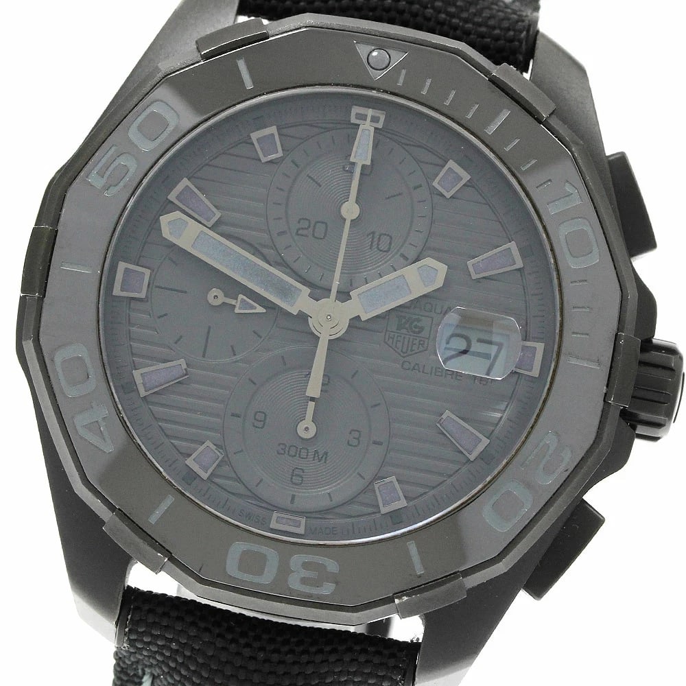 TAG HEUER WATCH AQUARACER BLACK PHANTOM CALIBER WATCH: Tag Heuer Watch Aquaracer Black Phantom Caliber Watch Brand: TAG HEUER Type/Style: Wristwatch Material: Titanium Color: BLACK Size: Case size: 44mm Wrist size: Approx. 21.5cm Accessories: None