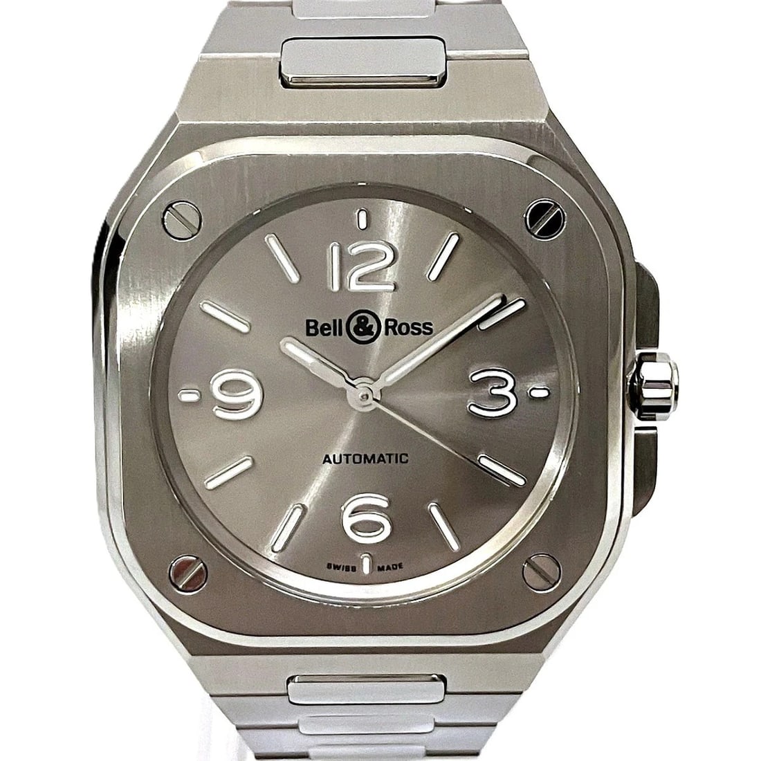 BELL&ROWATCH AUTOMATIC WINDING SILVER ANALOG DIAL WATCH: Bell&Rowatch Automatic Winding Silver Analog Dial Watch Brand: BELL&ROSS Type/Style: Wristwatch Material: SS Color: SILVER ANALOG DIAL Size: Case size: 33.7mm Wrist size: 15.5cm Accessories: None