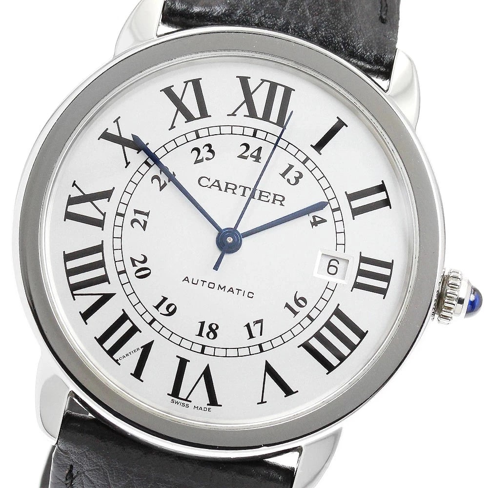 CARTIER WATCH RONDE SOLO XL DATE AUTOMATIC SILVER WATCH: Cartier Watch Ronde Solo Xl Date Automatic Silver Watch Brand: CARTIER Type/Style: Wristwatch Material: SS Color: SILVER Size: Case size: 42mm Wrist size: Approx. 17cm Accessories: None Accessories