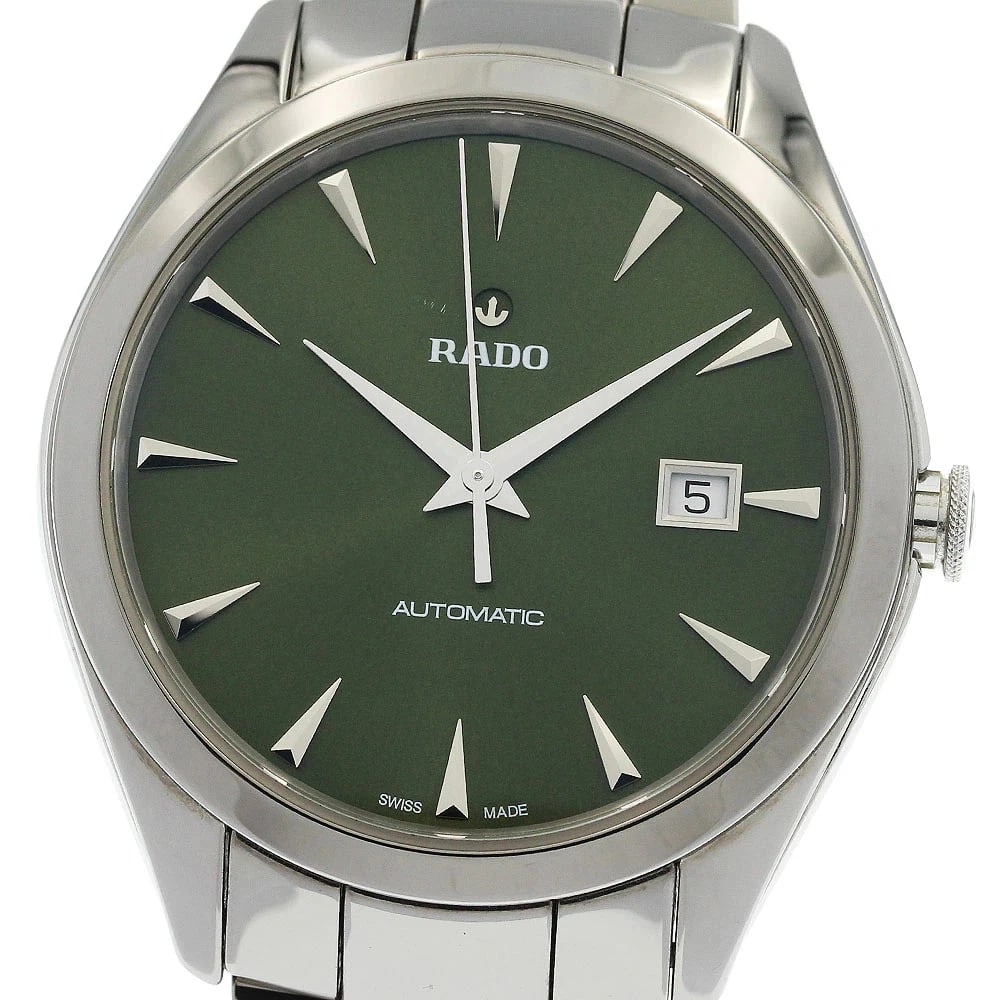 RADO WATCH HYPERCHROME DATE AUTOMATIC GREEN DIAL WATCH: Rado Watch Hyperchrome Date Automatic Green Dial Watch Brand: RADO Type/Style: Wristwatch Material: Ceramic/SS/Titanium Color: GREEN DIAL Size: Case size: 42mm Wrist size: Approx. 20cm Accessories: