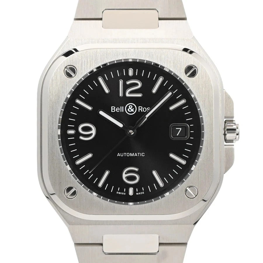 BELL&ROWATCH BLACK STEEL AUTOMATIC DATE BLACK WATCH: Bell&Rowatch Black Steel Automatic Date Black Watch Brand: BELL&ROSS Type/Style: Wristwatch Material: SS Color: BLACK Size: Case size: 40mm Wrist size: 20cm Accessories: None Accessories N
