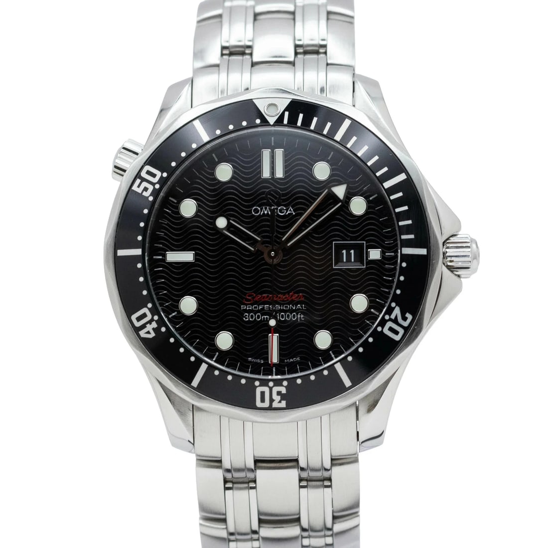 OMEGA WATCH SEAMASTER QUARTZ MOVEMENT DATE BLACK DIAL WATCH: Omega Watch Seamaster Quartz Movement Date Black Dial Watch Brand: OMEGA Type/Style: Wristwatch Material: SS Color: BLACK DIAL Size: Case size: 41mm Wrist size: 18.0cm Accessories: None Ac
