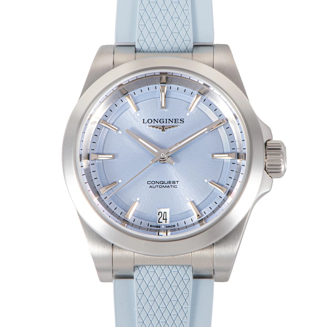 LONGINES WATCH CONQUEST AUTOMATIC BLUE DIAL STAINLESTEEL WATCH: Longines Watch Conquest Automatic Blue Dial Stainlesteel Watch Brand: LONGINES Type/Style: Wristwatch Material: SS Color: BLUE DIAL Size: Case size: 34mm Wrist size: Approx. 16cm Accessories: None