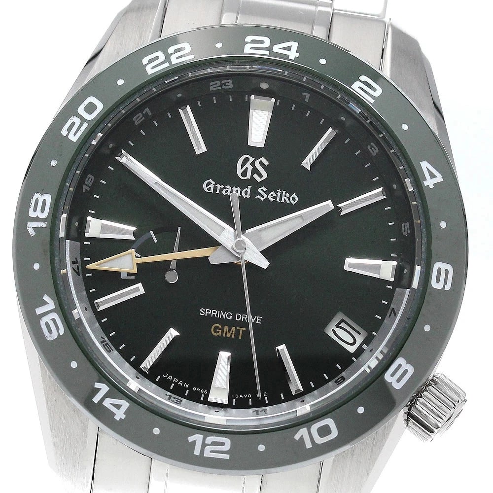 SEIKO WATCH GRAND SEIKO GMT SPRING DRIVE DATE GREEN DIAL WATCH: Seiko Watch Grand Seiko Gmt Spring Drive Date Green Dial Watch Brand: SEIKO Type/Style: Wristwatch Material: Stainless Steel/Ceramic Color: GREEN DIAL Size: Case size: 40mm Wrist size: Approx. 20.5cm 