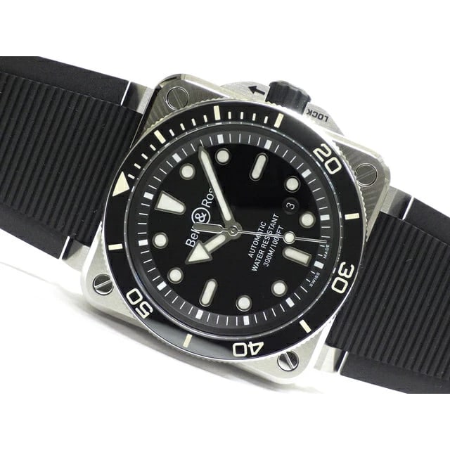 BELL&ROWATCH DIVER BLACK STEEL WATCH: Bell&Rowatch Diver Black Steel Watch Brand: BELL&ROSS Type/Style: Wristwatch Material: SS Color: BLACK Size: Case size: 42mm Accessories: None Accessories Notice: When purchasing pre-owned goods,
