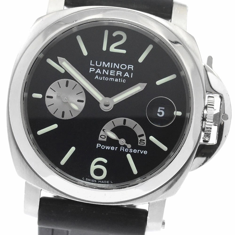 PANERAI WATCH LUMINOR DATE POWER RESERVE SMALL WATCH: Panerai Watch Luminor Date Power Reserve Small Watch Brand: PANERAI Type/Style: Wristwatch Material: SS Color: none Size: Case size: 40mm Wrist size: Approx. 20.5cm Accessories: None Accessories