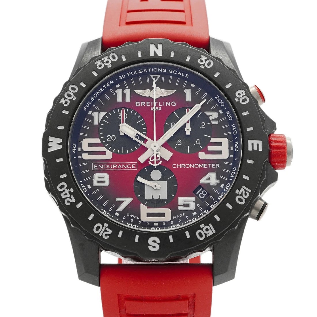 BREITLING ENDURANCE PRO IRONMAN WATCH: Breitling Endurance Pro Ironman Watch Brand: BREITLING Type/Style: Wristwatch Material: Rubber Color: none Size: Case size: 44.8 mm Wrist size: 21 cm Accessories: None Accessories Notice:
