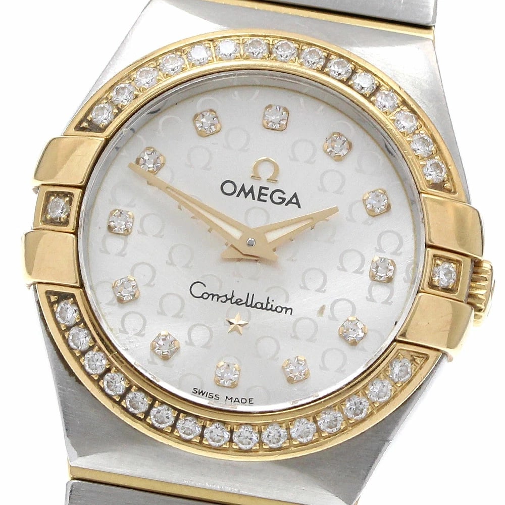 OMEGA WATCH CONSTELLATION BRUSH WATCH: Omega Watch Constellation Brush Watch Brand: OMEGA Type/Style: Wristwatch Material: Stainless Steel/Yellow Gold Color: none Size: Case size: 27mm Wrist size: Approx. 17cm Accessories: None