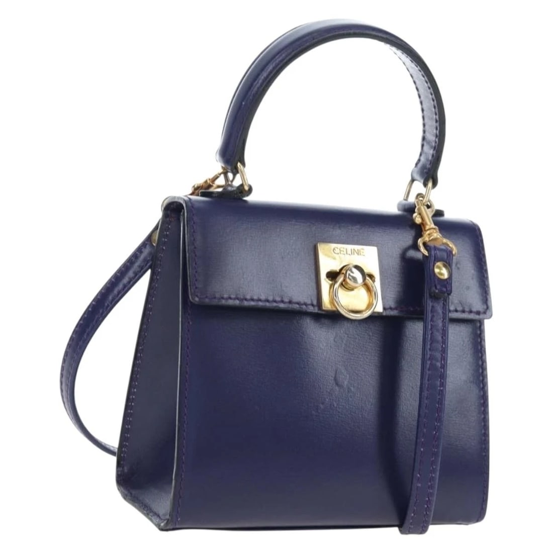 CELINE HAND BAG LEATHER 2WAY PURPLE GOLD AUTH: CELINE Hand Bag Leather 2way Purple Gold Auth Brand: CELINE Type/Style: Hand Bag Material: Leather Color: Purple/Gold Size: W5.1 x H4.7 x D2.4inch(Approx) Accessories: None Accessories Not
