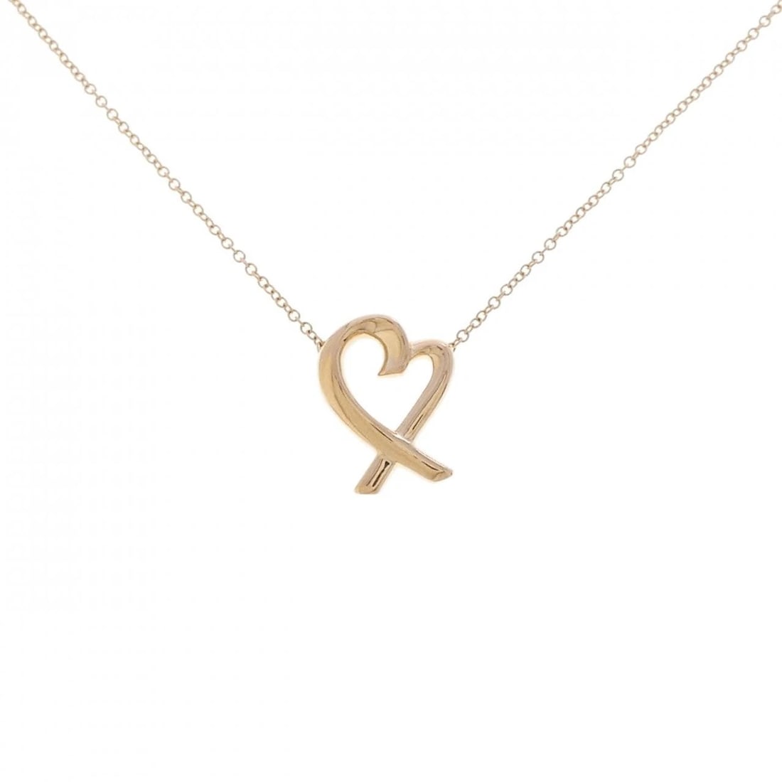 TIFFANY&CO. LOVING HEART SMALL NECKLACE: TIFFANY&Co. Loving Heart Small Necklace Brand: TIFFANY&Co. Type/Style: TIFFANY&Co. Necklace Material: 750 Pink Gold, Color: Pink Gold Size: 41cm Pendant length approx. x width approx.: 14.9mmx11.6mm