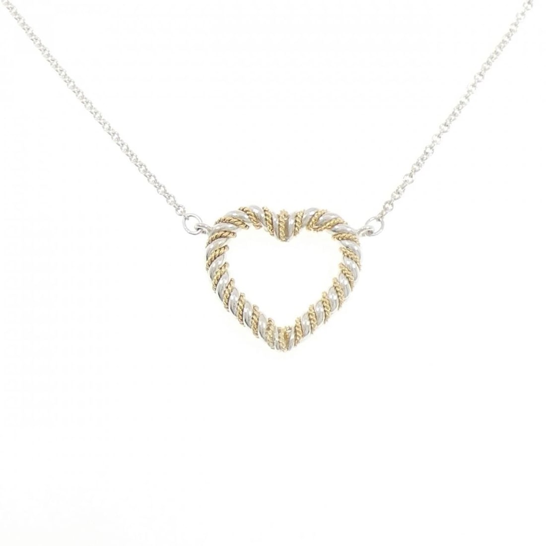 TIFFANY & CO. 925/750YG NECKLACE: TIFFANY & Co. 925/750YG Necklace Brand: TIFFANY&Co. Type/Style: TIFFANY&Co. Necklace Material: 925Silver/750Yellow Gold, Color: Yellow Gold Silver Size: 43cm Pendant length approx. x width approx.: