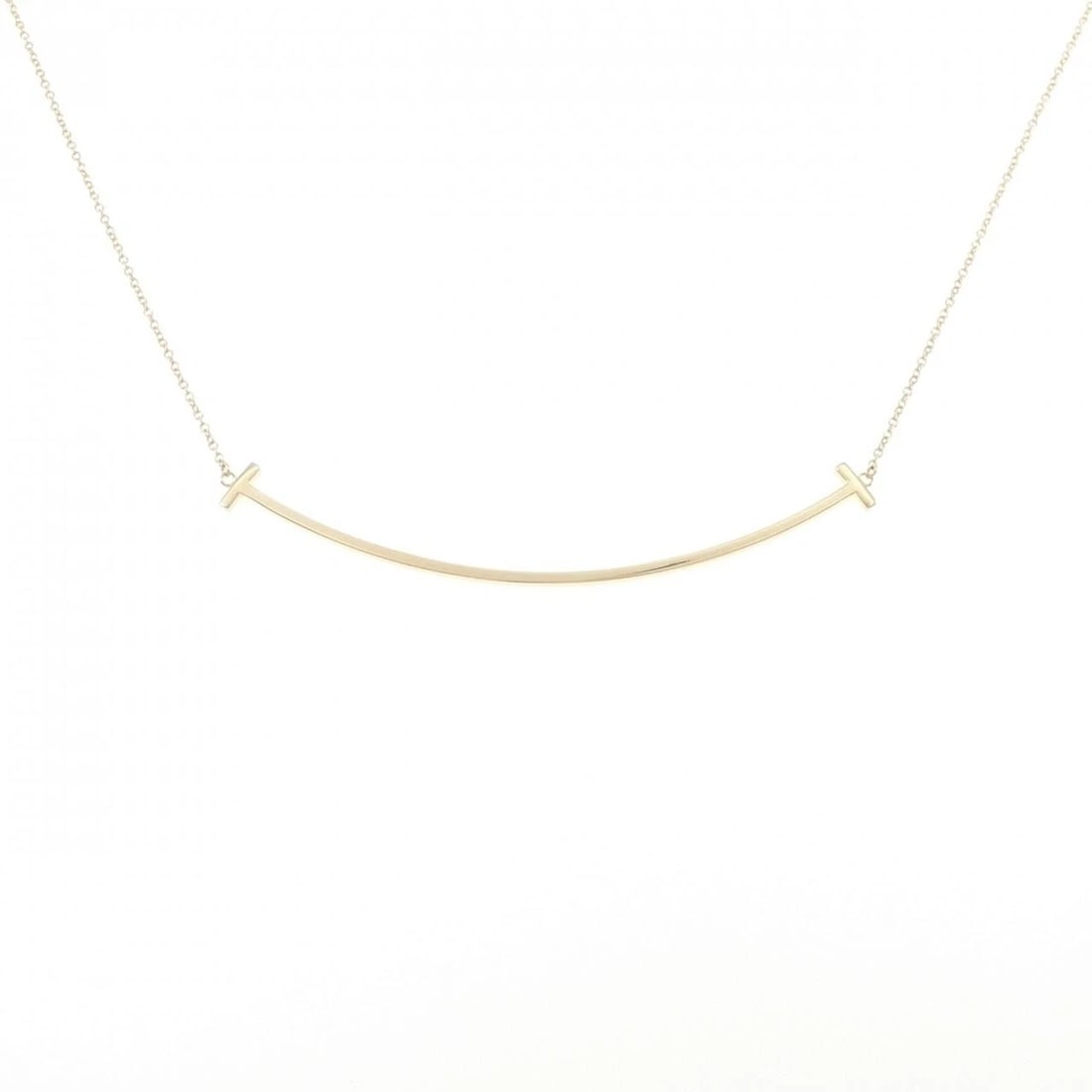 TIFFANY & CO. T SMILE LARGE NECKLACE: TIFFANY & Co. T Smile Large Necklace Brand: TIFFANY&Co. Type/Style: TIFFANY&Co. Necklace Material: 750 yellow gold, Color: yellow gold Size: 40?46cm Pendant length approx. x width approx.: