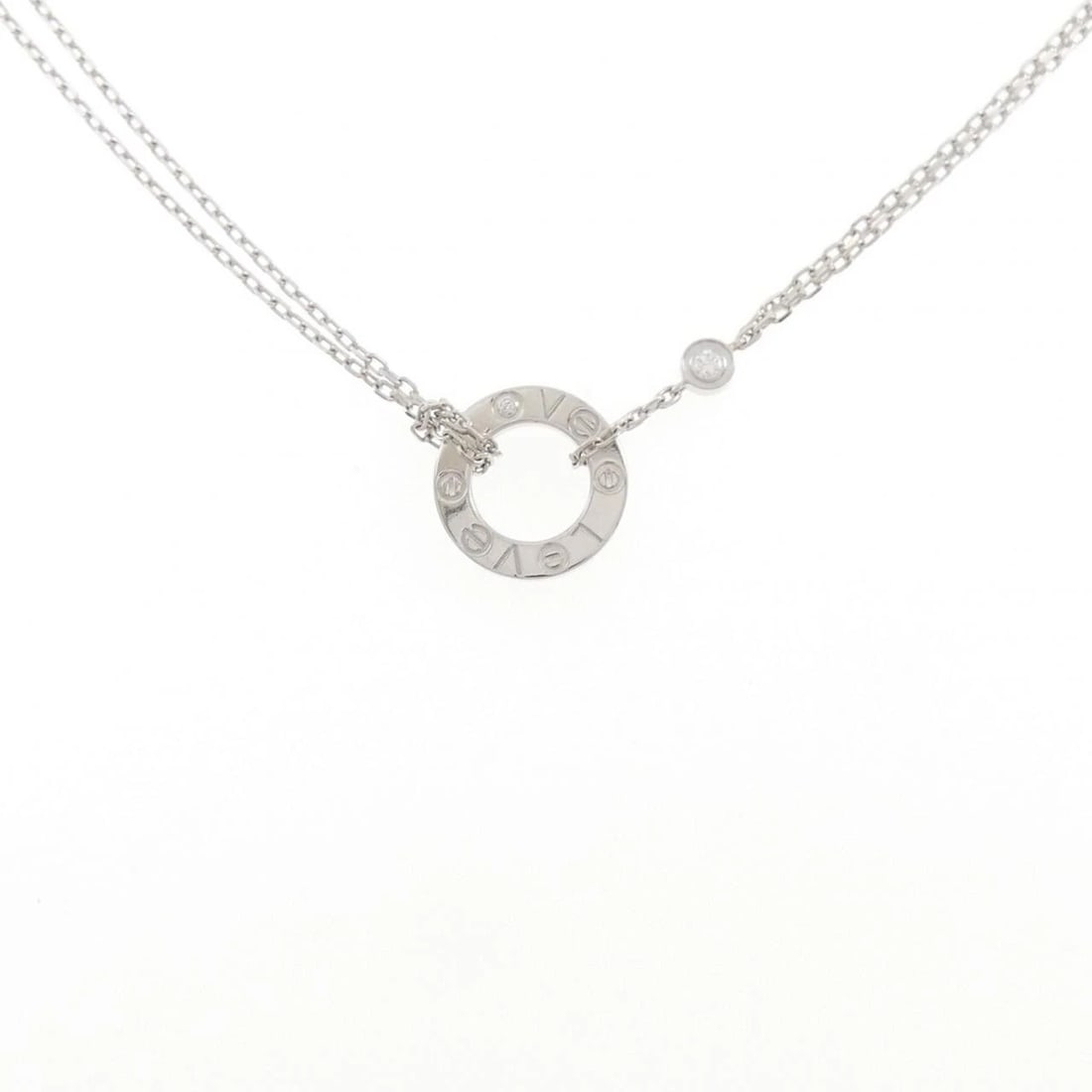 CARTIER LOVE NECKLACE: Cartier Love Necklace Brand: CARTIER Type/Style: Cartier Necklace Material: 750 white gold, Main Stone Natural Color: white gold Size: 38?41cm Diameteraround: 12.9mm Chain maximum width approx.: