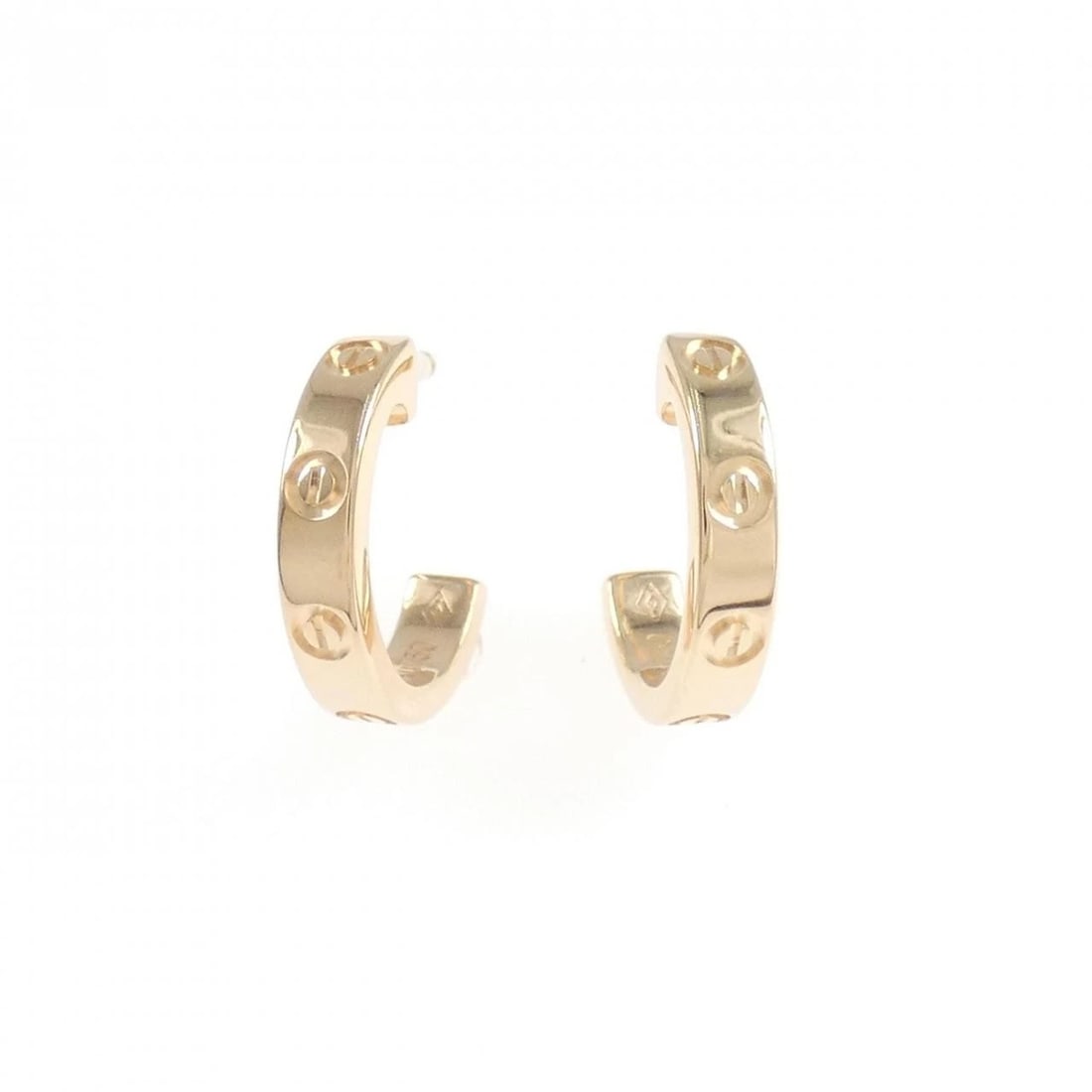 CARTIER MINI LOVE PIERCE: Cartier Mini Love Pierce Brand: CARTIER Type/Style: Cartier Pierce/Earring Material: 750 Pink Gold, Color: Pink Gold Size: Approx. height x width: 12.7mm x 2.6mm Accessories: None Accessories Notice: