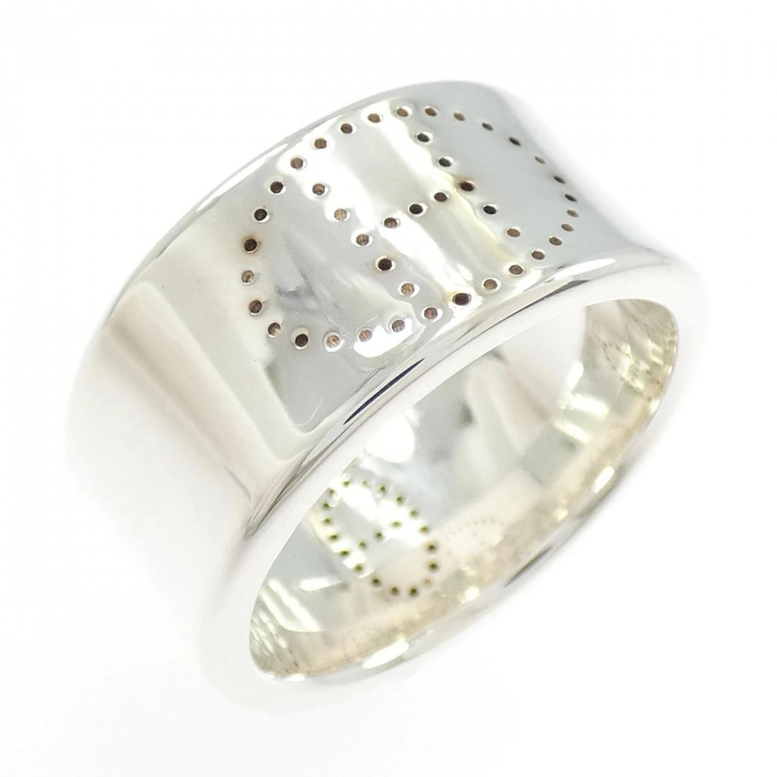 HERMES ECLIPSE RIBBON RING: Hermes Eclipse Ribbon Ring Brand: HERMES Type/Style: Hermes Ring Material: 925Silver, Color: Silver Size: US8 3/4(59) Accessories: None Accessories Notice: When purchasing pre-owned goods, please