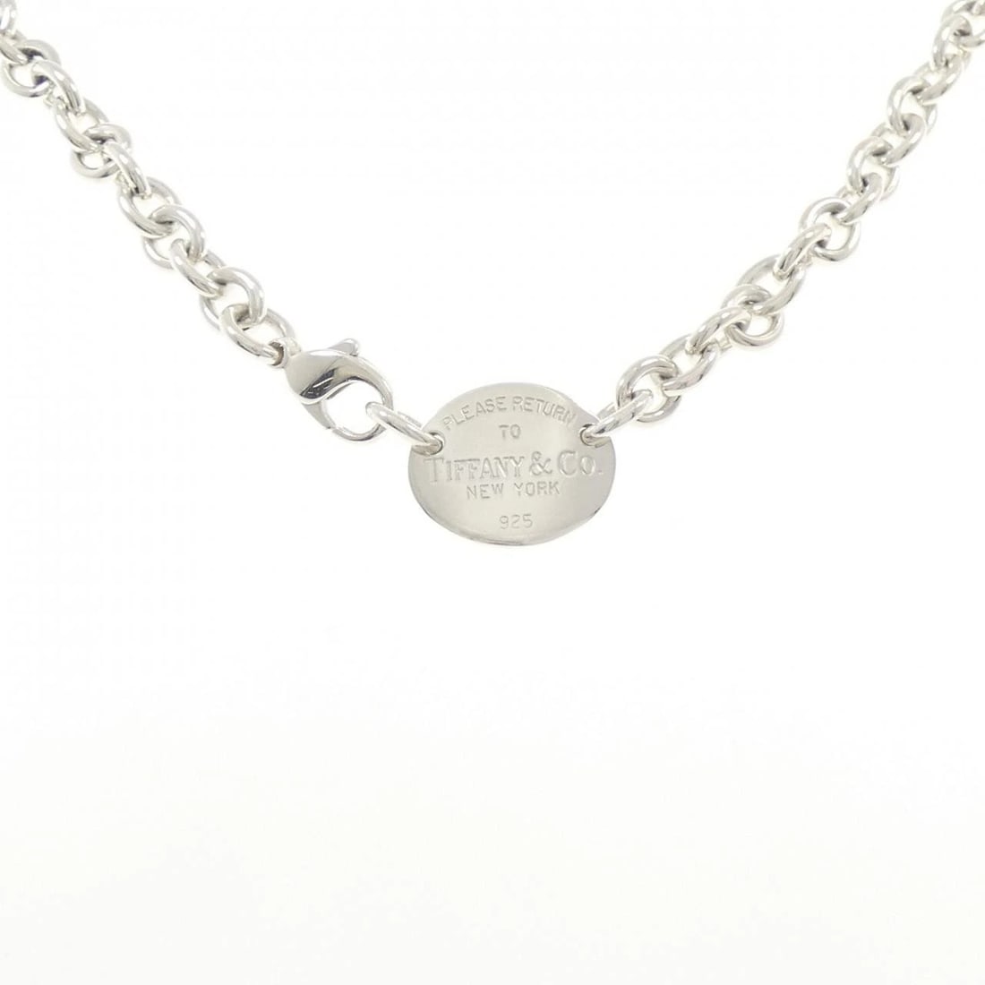 TIFFANY & CO. RETURN TO NECKLACE: TIFFANY & Co. Return to Necklace Brand: TIFFANY&Co. Type/Style: TIFFANY&Co. Necklace Material: 925Silver, Color: Silver Size: 39cm Pendant length approx. x width approx.: 17.9mmx22.2mm Chain maximum w
