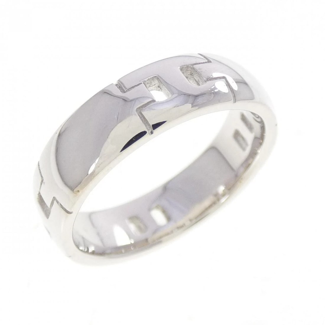 HERMES HERCULES PETITE MODEL RING: Hermes Hercules Petite Model Ring Brand: HERMES Type/Style: Hermes Ring Material: 750 white gold, Color: White Gold Size: US6 1/2(53) Accessories: None Accessories Notice: When purchasing pre-owned