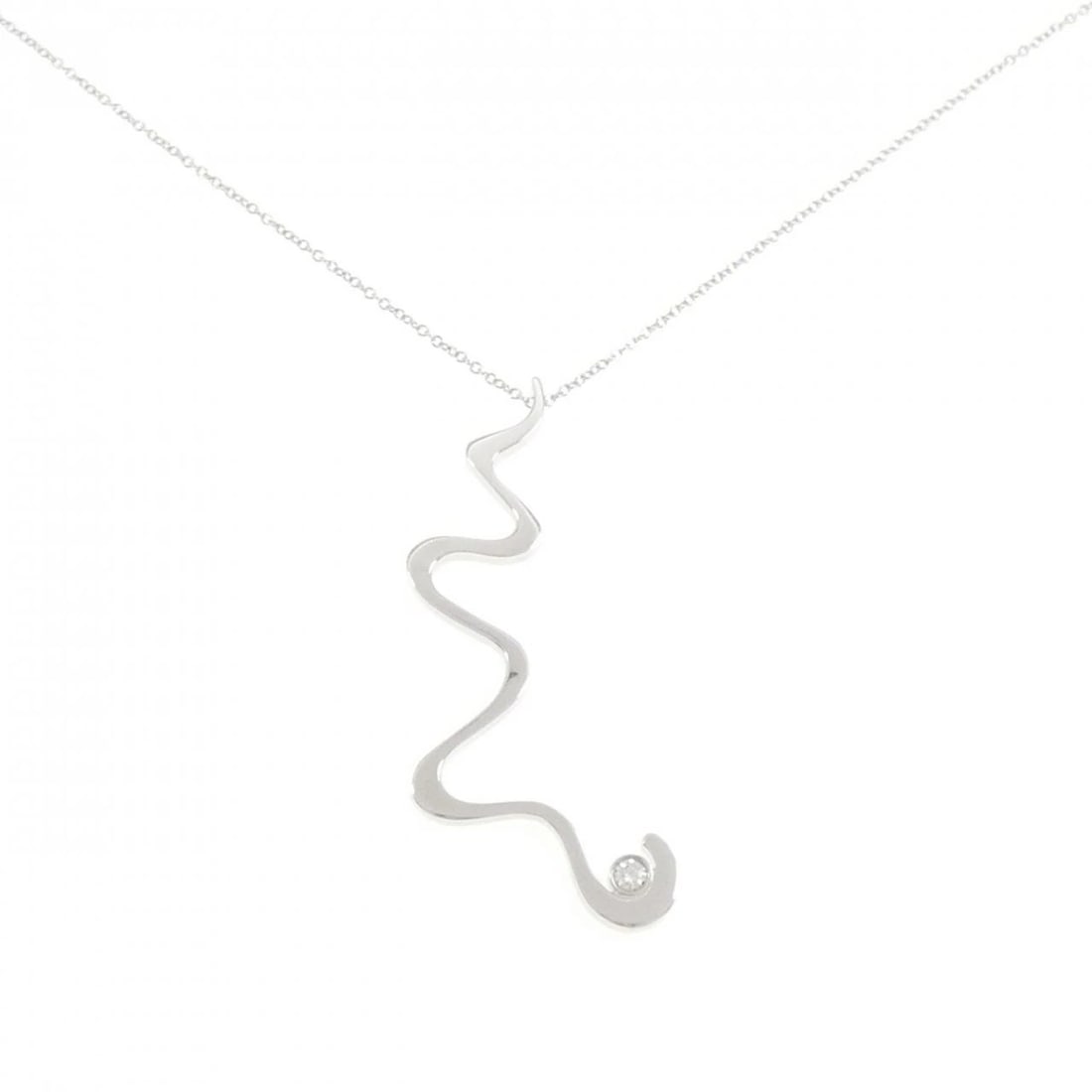 TIFFANY & CO. EQUUS NECKLACE: TIFFANY & Co. Equus Necklace Brand: TIFFANY&Co. Type/Style: TIFFANY&Co. Necklace Material: 750 white gold, Main Stone Natural Color: White Gold Size: 40cm Pendant length approx. x width approx.: