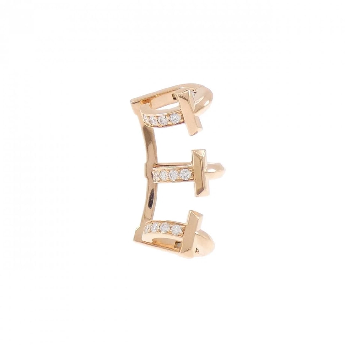 TIFFANY&CO. T-ONE EAR CUFF: TIFFANY&Co. T-One Ear Cuff Brand: TIFFANY&Co. Type/Style: TIFFANY&Co. Pierce/Earring Material: 750 Pink Gold, Main Stone Natural Color: Pink Gold Size: Approximate dimensions (height x width): 28.0cm