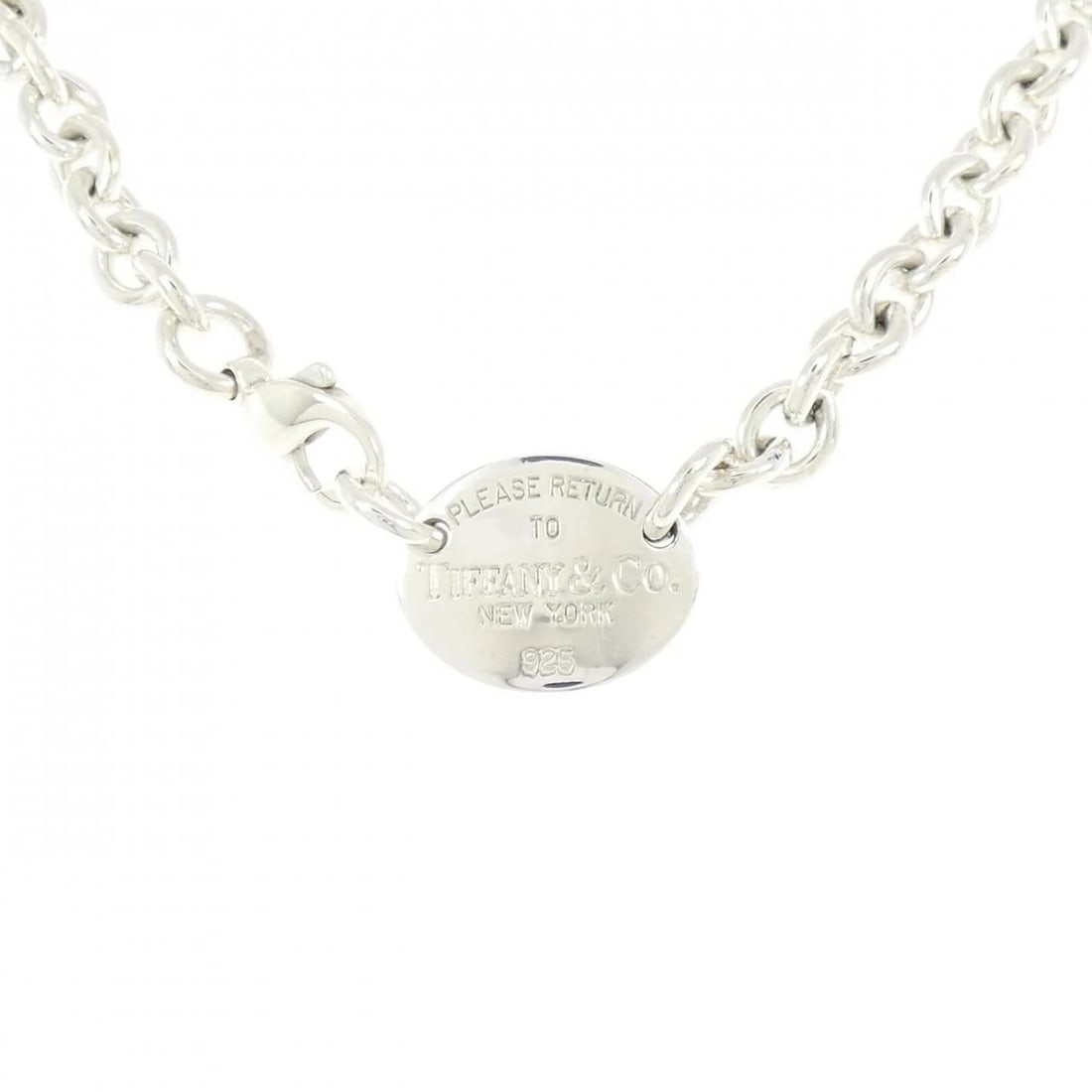 TIFFANY & CO. NECKLACE: TIFFANY & Co. Necklace Brand: TIFFANY&Co. Type/Style: TIFFANY&Co. Necklace Material: 925Silver, Color: Silver Size: 39cm Pendant length approx. x width approx.: 17.8mmx22.4mm Chain maximum width appro