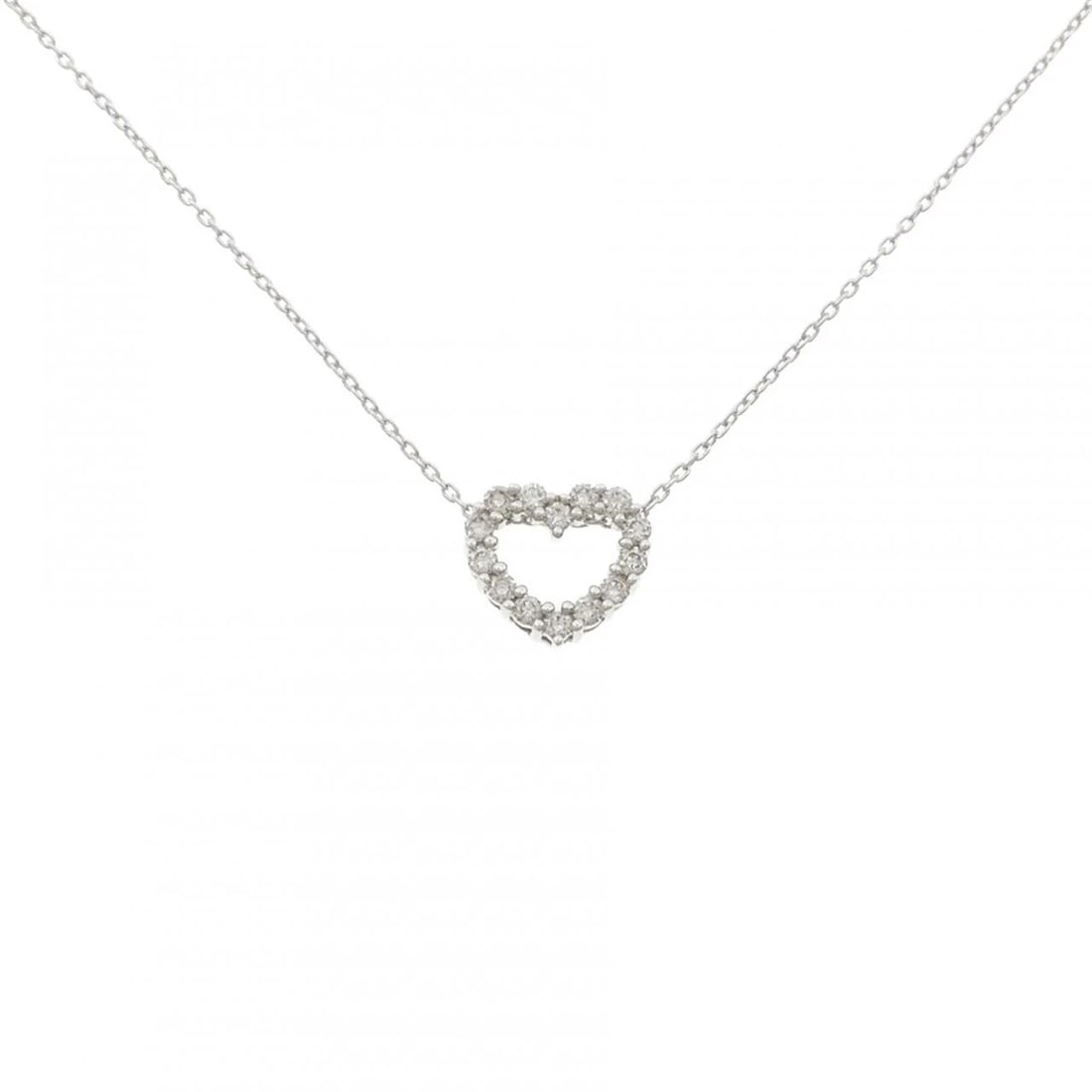 TASAKI HEART DIAMOND NECKLACE: TASAKI Heart Diamond Necklace Brand: TASAKI Type/Style: Tasaki Necklace Material: K18 white gold, Main Stone Natural Color: white gold Size: 42cm Pendant length approx. x width approx.: 8.9mmx9.8mm