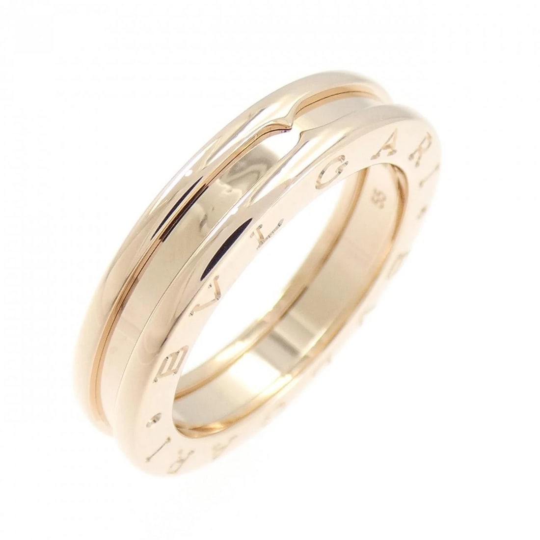 BVLGARI B.ZERO1 1-BAND RING: Bvlgari B.zero1 1-band ring Brand: BVLGARI Type/Style: Bulgari Ring Material: 750 Pink Gold, Color: Pink Gold Size: US7 1/4(55) Accessories: None Accessories Notice: When purchasing pre-owned goods,