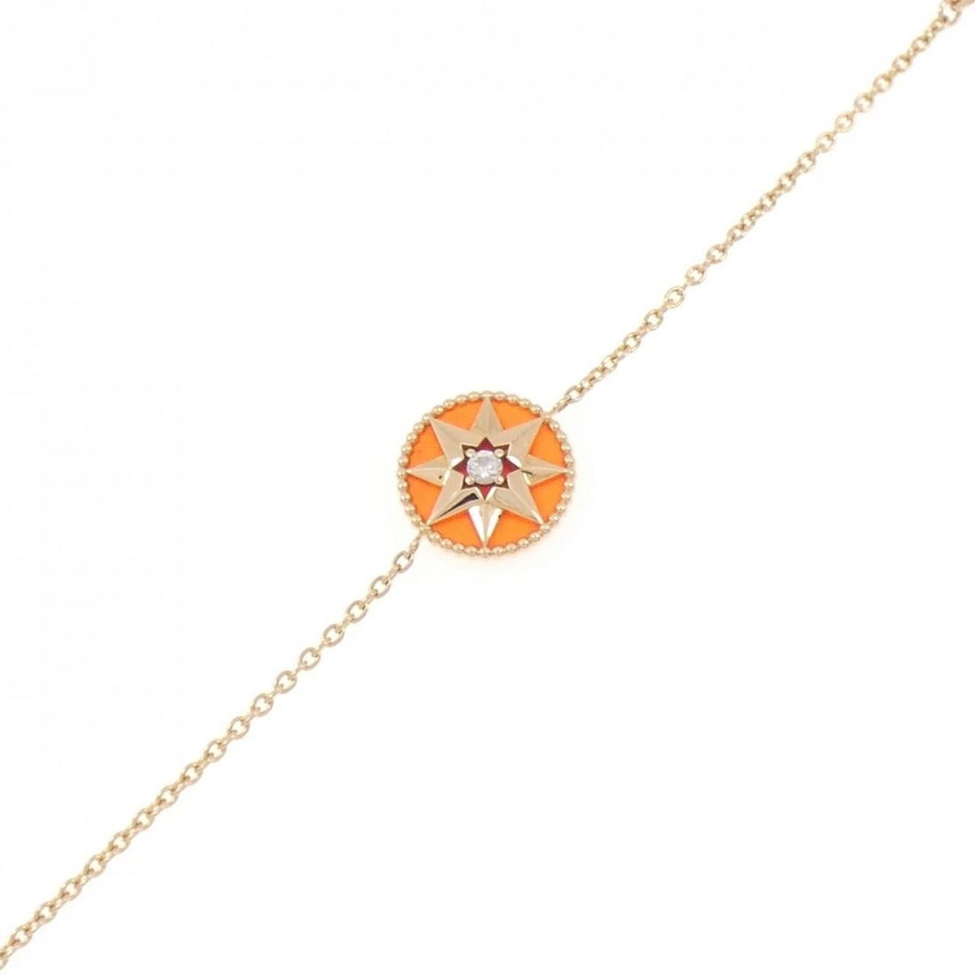 CHRISTIAN DIOR ROSE DES VENTS BRACELET: Christian Dior Rose des Vents Bracelet Brand: Christian Dior Type/Style: Christian Dior Bracelet Material: 750 Pink Gold, Main Stone Secondary Stone Natural Color: Pink Gold Size: 15-18cm Max width