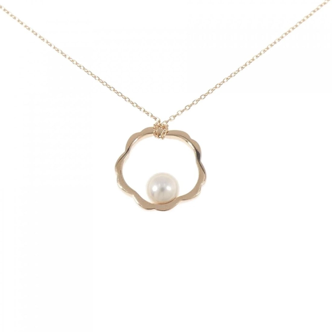 MIKIMOTO AKOYA PEARL NECKLACE: Mikimoto Akoya Pearl Necklace Brand: MIKIMOTO Type/Style: Mikimoto Necklace Material: K18 Pink Gold, Color: Pink Gold Size: 58cm Pendant length approx. x width approx.: 17.7mmx18.3mm Chain maximum wid