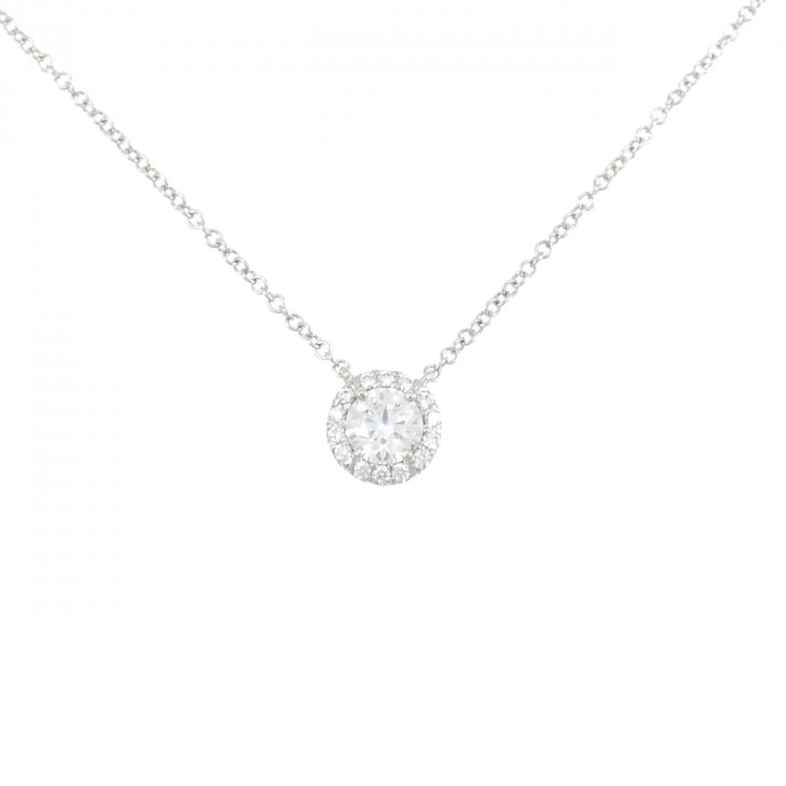TIFFANY&CO. DIAMOND NECKLACE: TIFFANY&Co. Diamond Necklace Brand: TIFFANY&Co. Type/Style: TIFFANY&Co. Necklace Material: Platinum950, Main Stone Natural Color: Platinum Size: 40cm Pendant length approx. x width approx.: