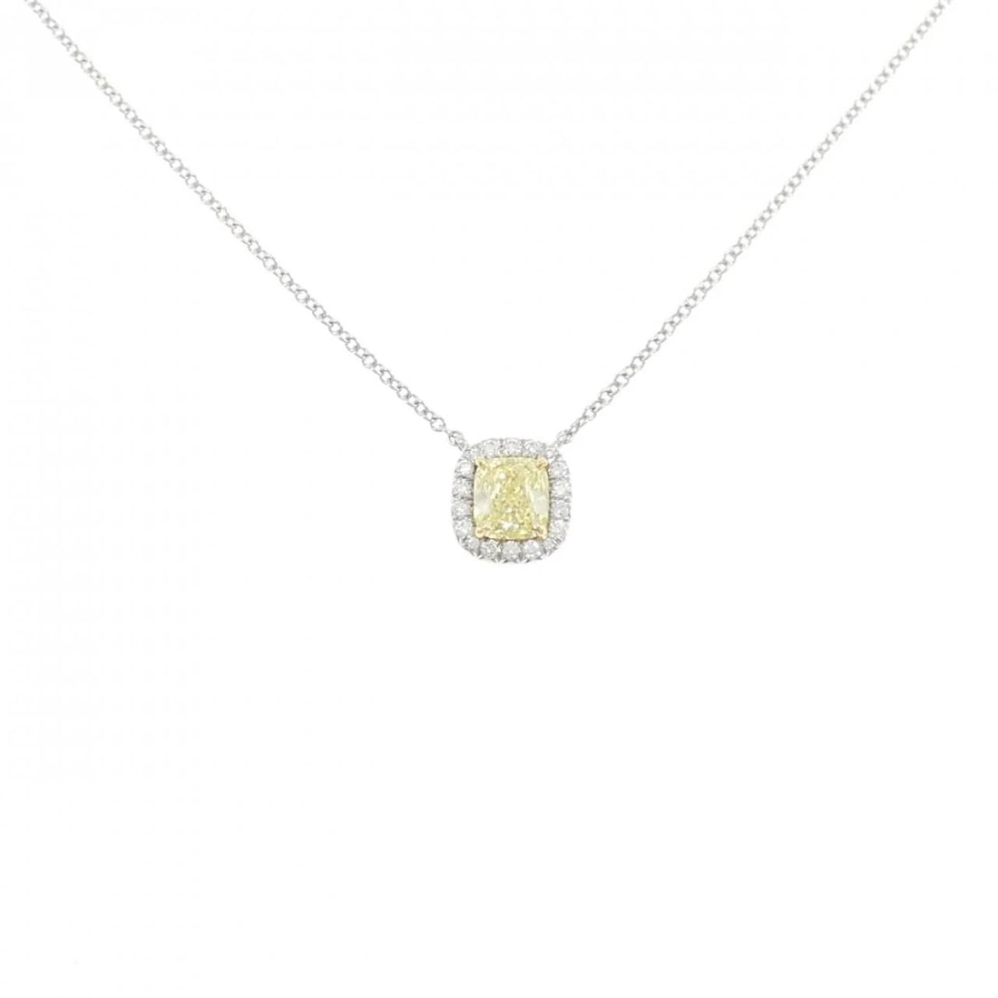 TIFFANY & CO. DIAMOND NECKLACE: TIFFANY & Co. Diamond Necklace Brand: TIFFANY&Co. Type/Style: TIFFANY&Co. Necklace Material: Platinum 950/750 Yellow Gold, Main Stone Natural Color: Platinum Yellow Gold Size: 41cm Pendant length appr