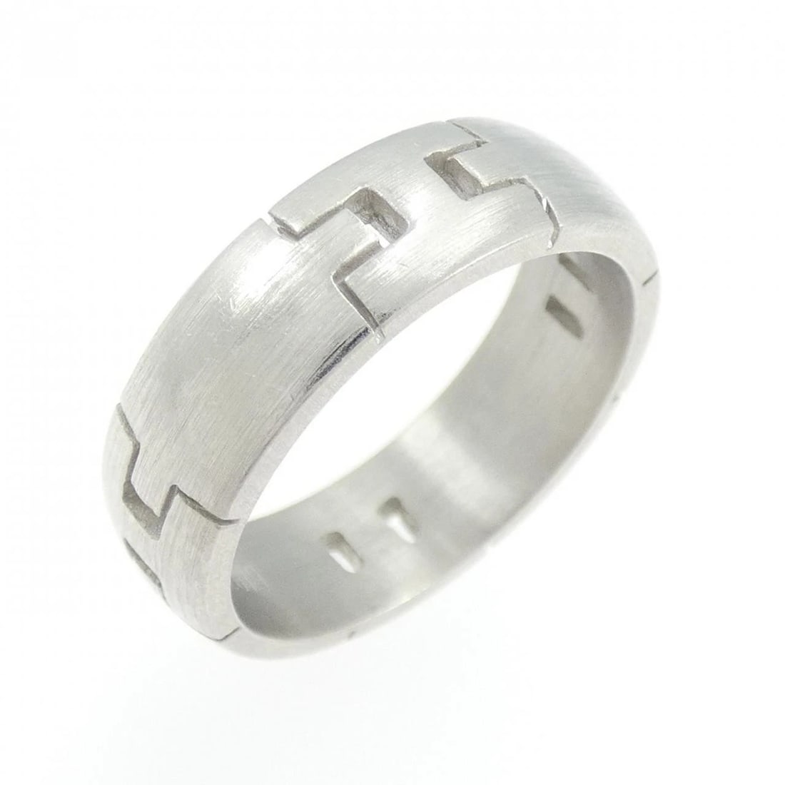 HERMES HERCULES PETITE RING: Hermes Hercules Petite Ring Brand: HERMES Type/Style: Hermes Ring Material: 750 white gold, Color: white gold Size: US5 1/4(50) Accessories: None Accessories Notice: When purchasing pre-owned goods,